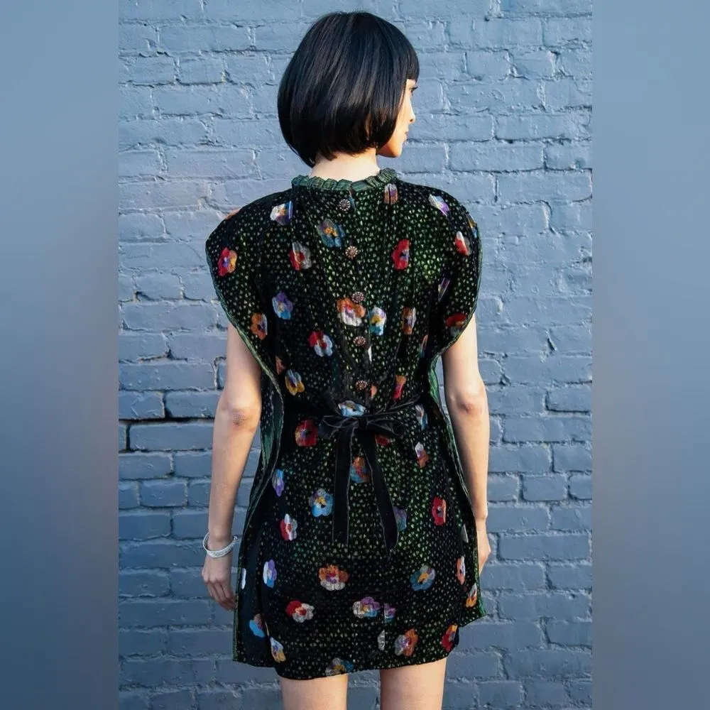 EVA FRANCO callas dress‎ in Elektra Pansey Green Size XS - Image 2