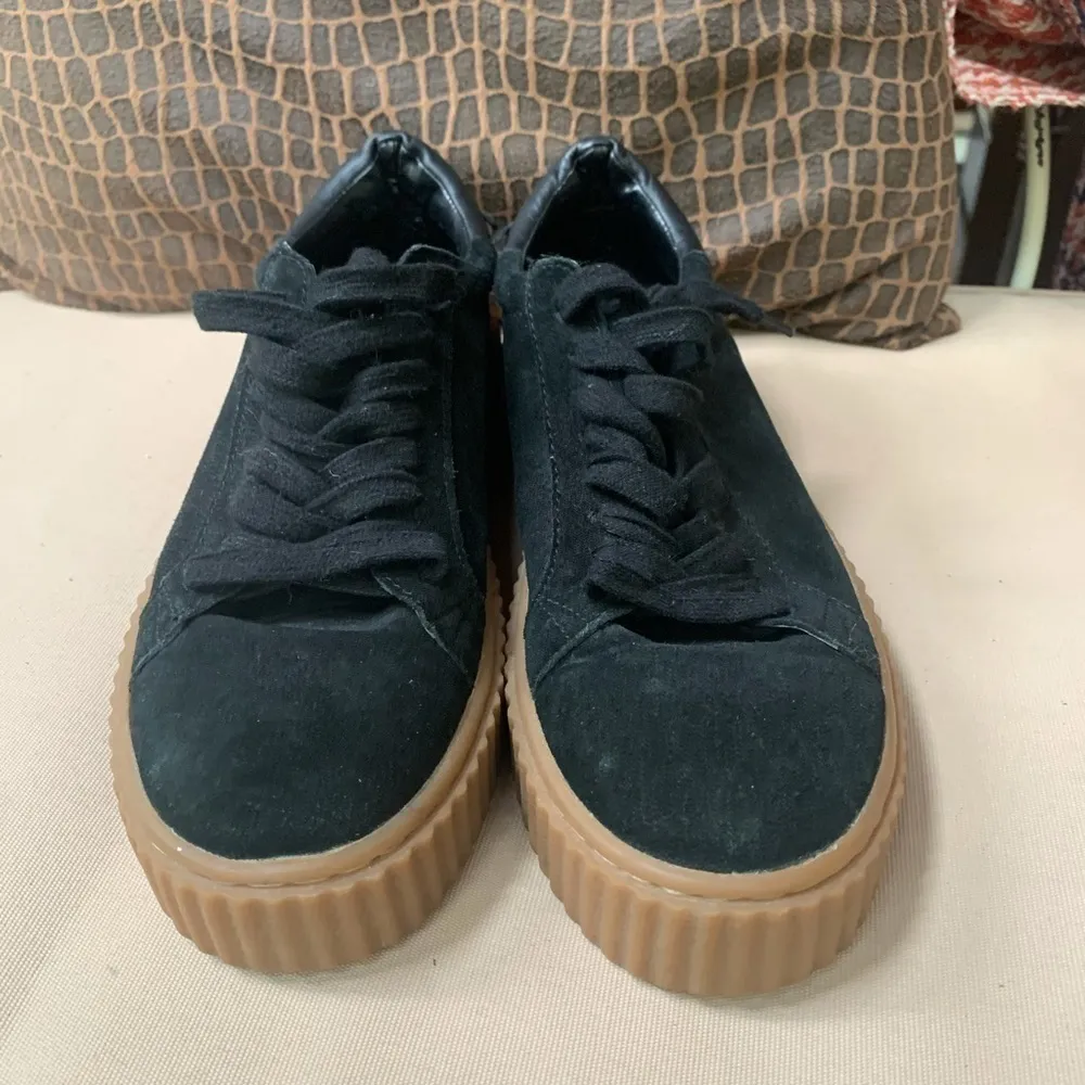 J/Slides‎ Suede Platform Sneaker Black Size 8 - Image 4