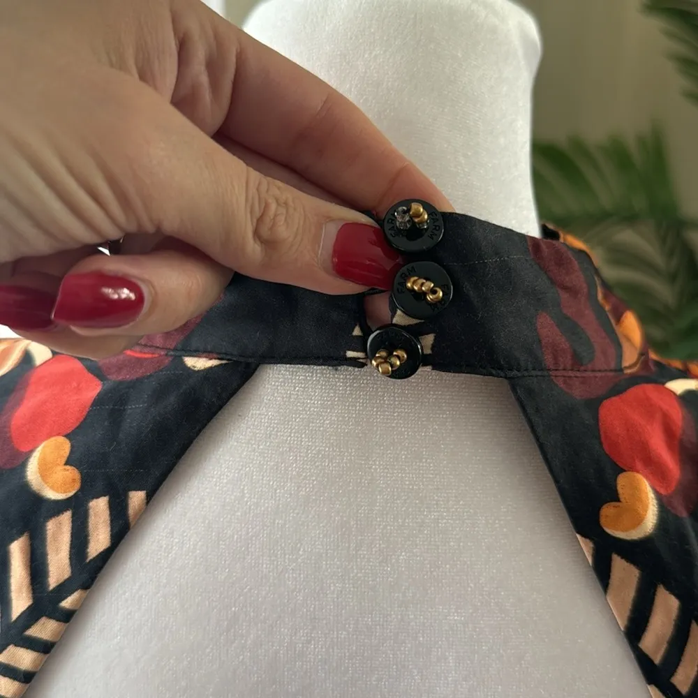 FARM RIO Red Nature Beauty Scarf Backless Midi Dress, Size Small, $270 - Image 13