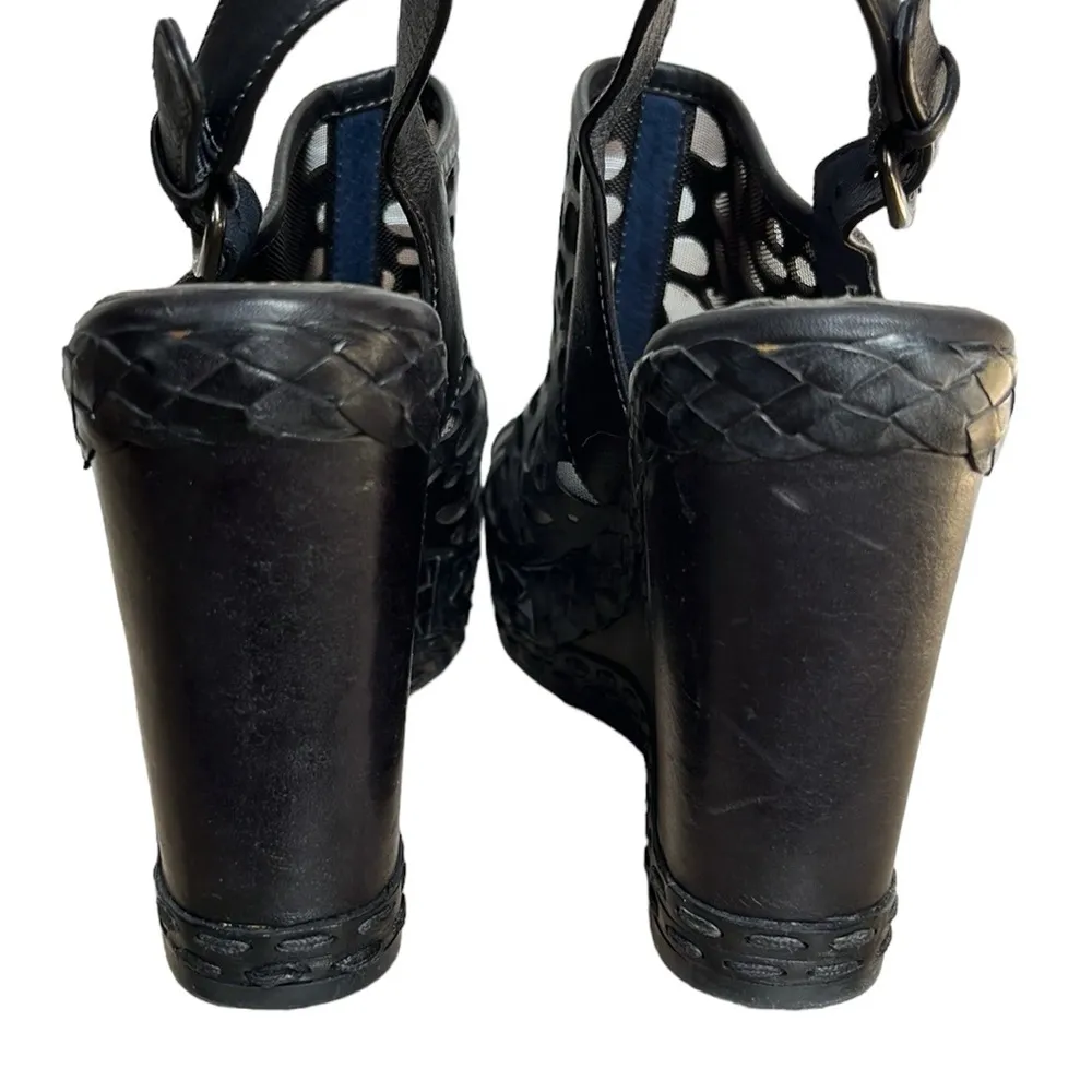 B Makowsky  braided laser cut platform sandals - Image 10