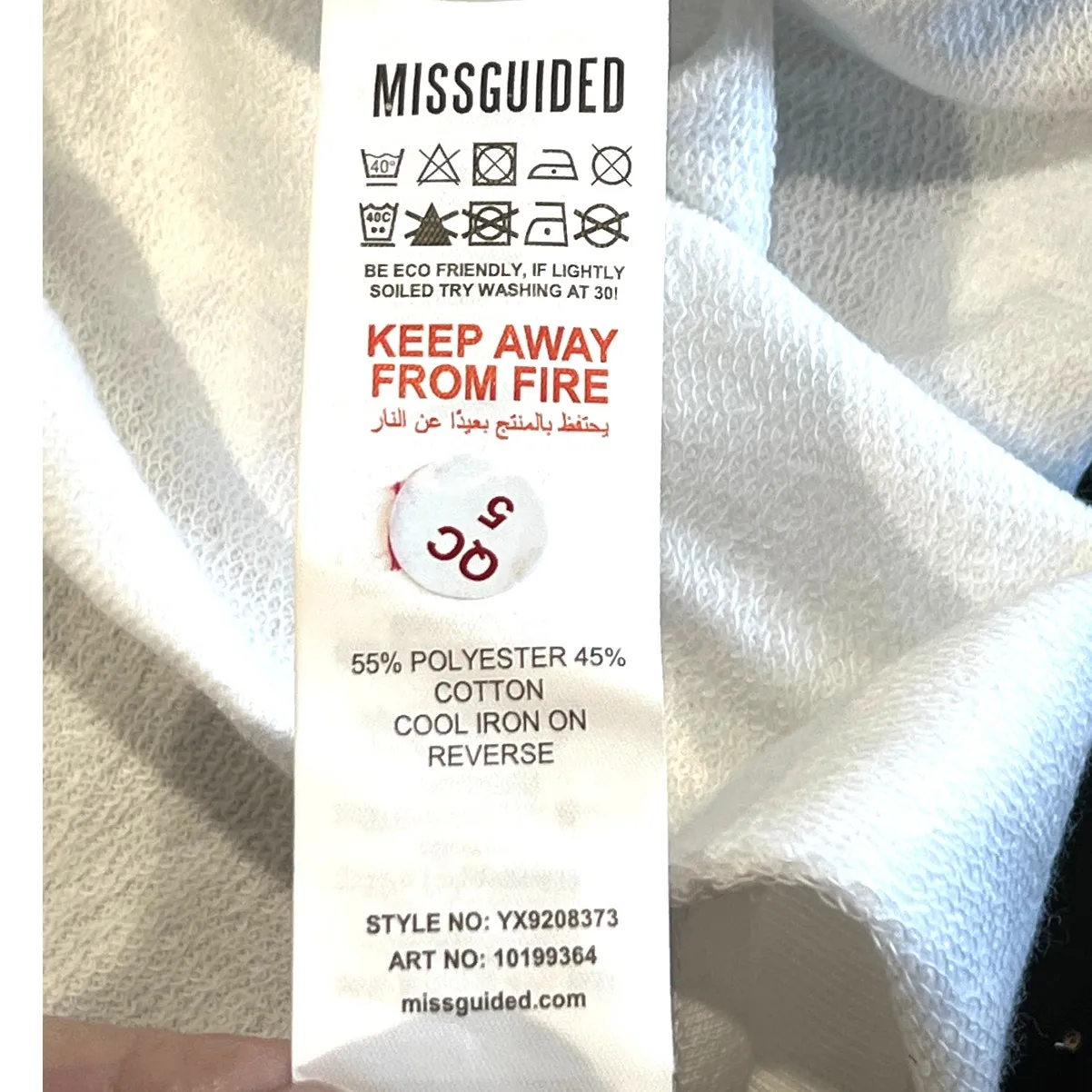 Missguided Anthropologie Oversized White Sweatshirt Mini Dress Women Size 2 Tall - Image 7