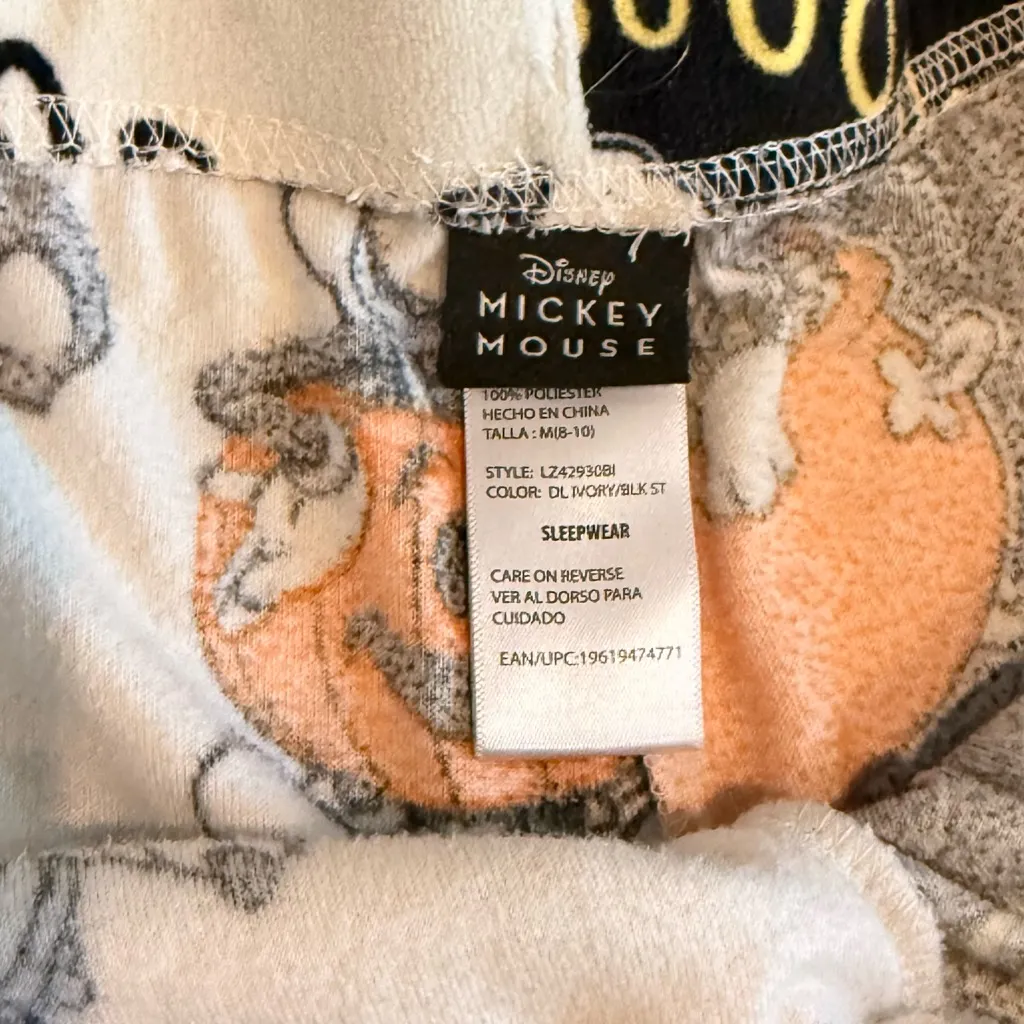 Disney Halloween Mickey Pajama Pants - Black, White, Orange - Image 7