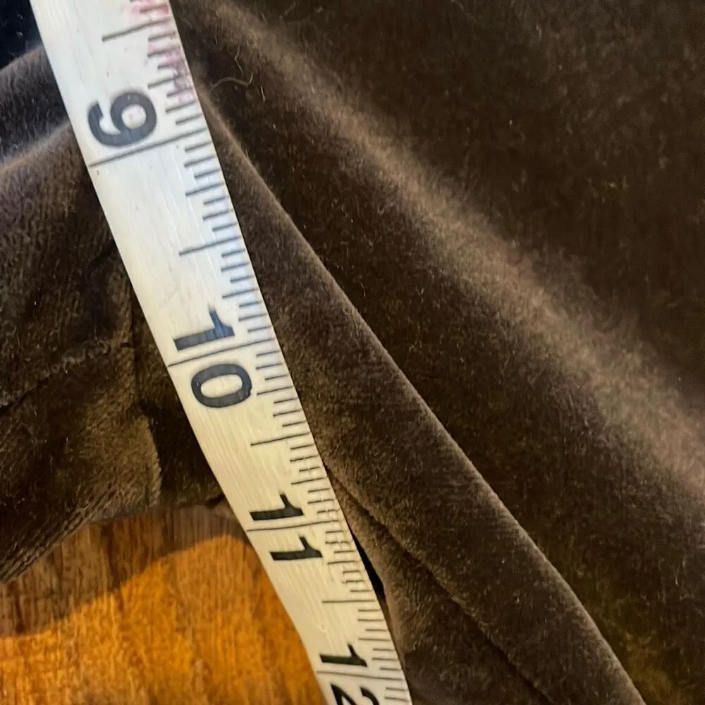 St. John Collection brown velvet wide leg trouser pant 4 - Image 6