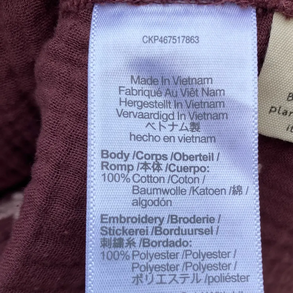 Madewell Embroidered Lightspun Peplum Open-Back‎ Top Size XS - Image 6