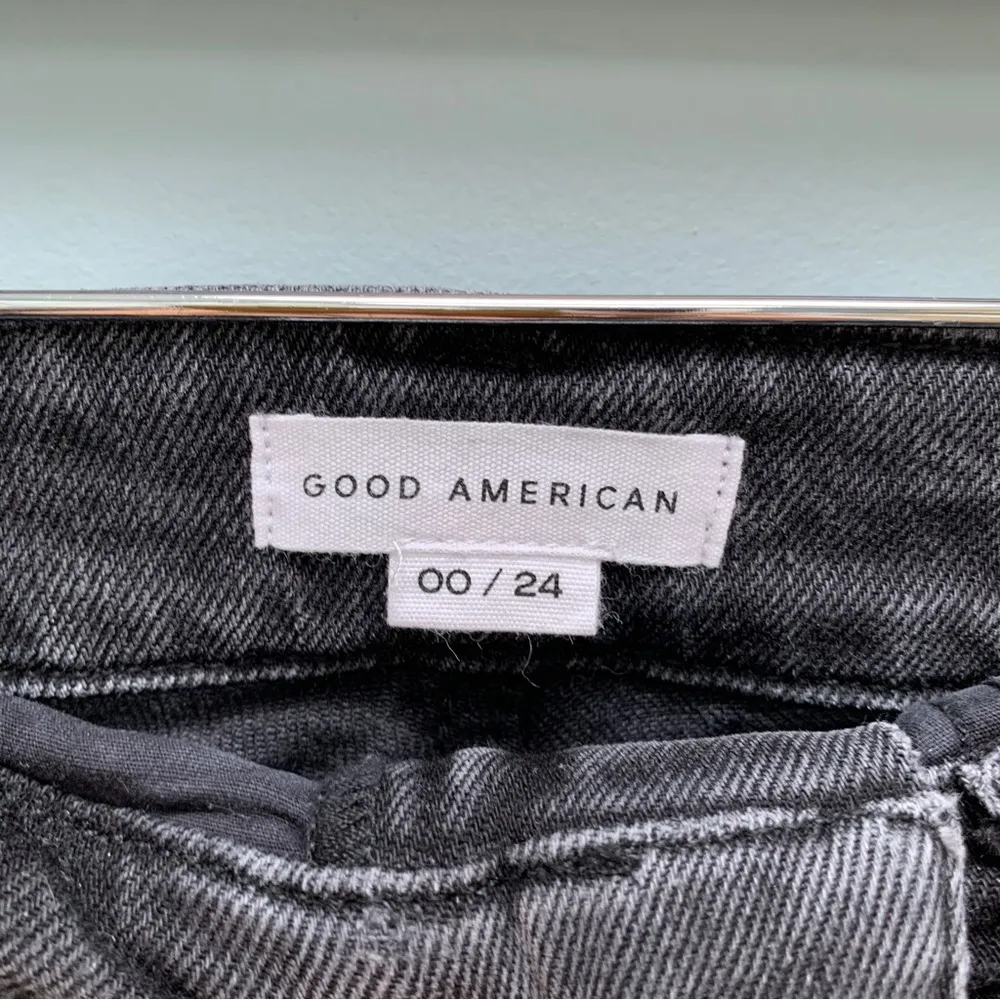 Good American Good Vintage Fold Over Waist Jeans 00 / 24 - Image 8