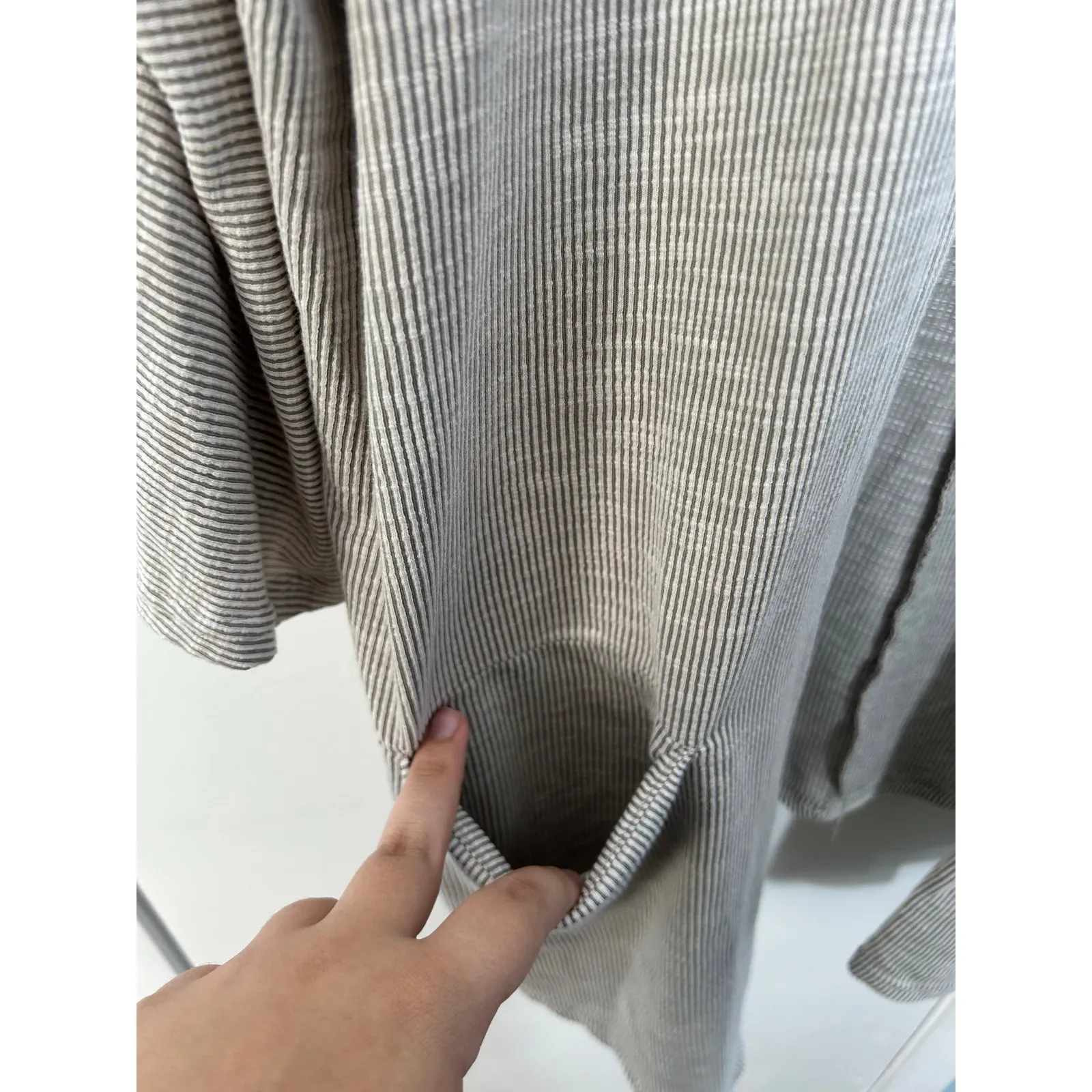 Donni Cardigan Sweater One Size Gray Ribbed Minimalist Granola Girl NWT - Image 4