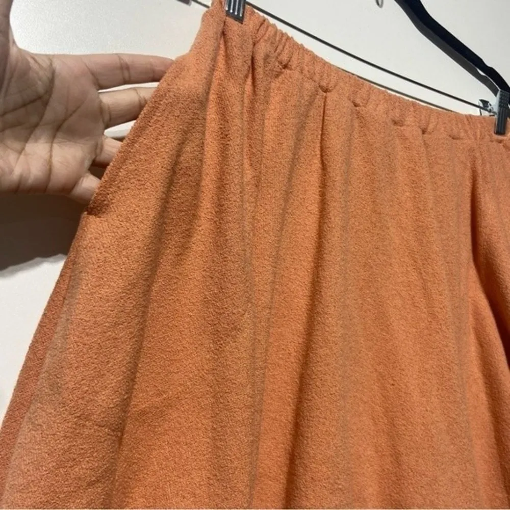 Free People Beach Orange Terry Cloth Mini Skort Skirt with Shirts Size Medium - Image 7