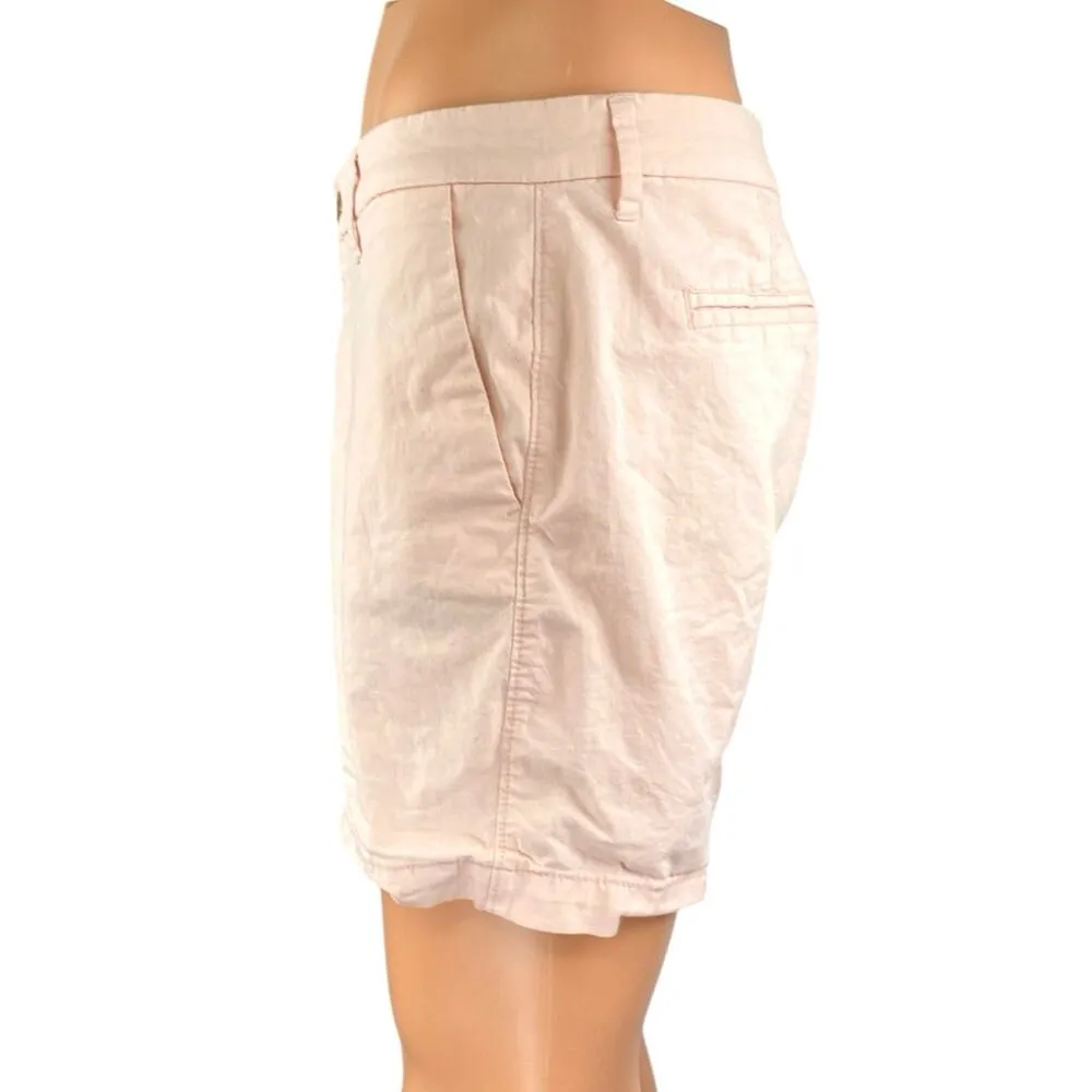 Old Navy Women's Pink Straight Leg Cotton Khaki Chino Bermuda Casual Shorts 8 - Image 2