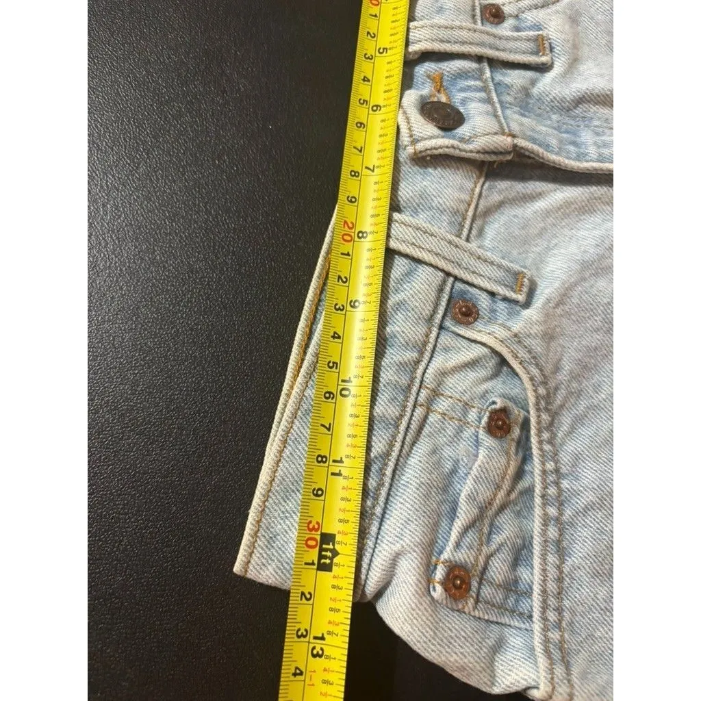 Vintage 1993 Levis 512 Denim Shorts Womens Sz 5 Slim Fit Light Wash Made In USA - Image 11