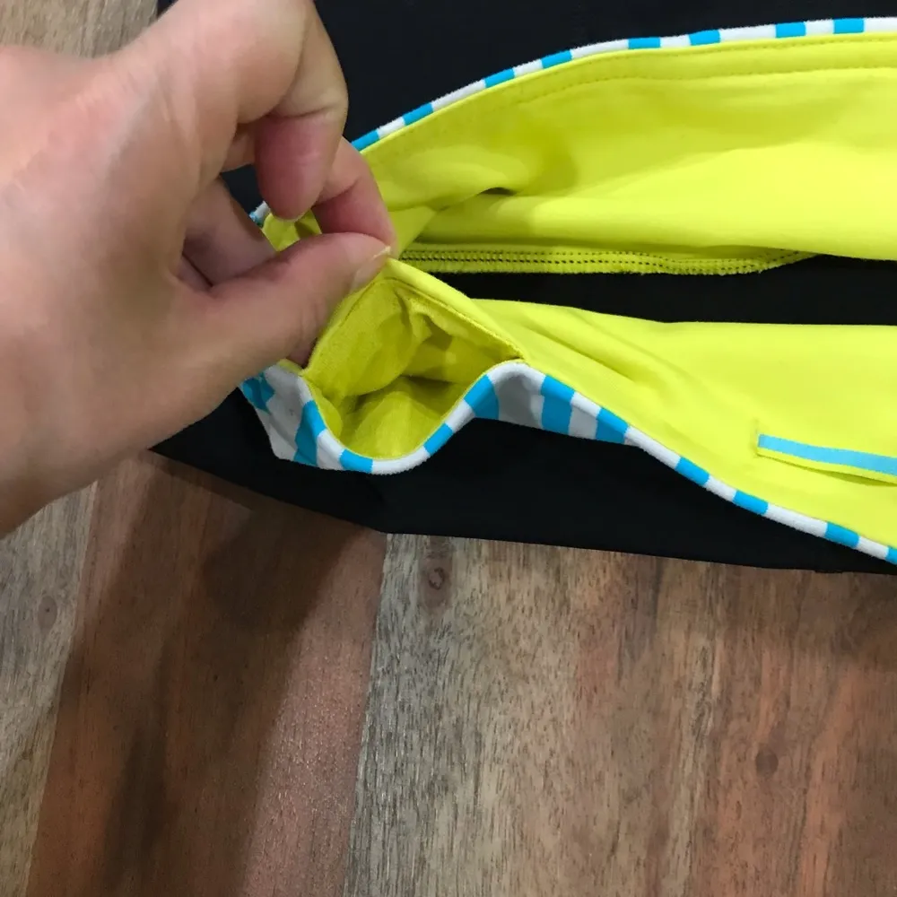 Lululemon Run: Inspire Crop II Legging Black / Twin Stripe Spry Blue / Spry blue - Image 10