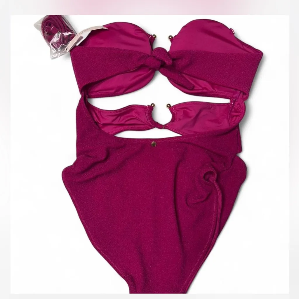 Victoria’s Secret Vibrant Pink One-Piece Swimsuit - Image 2