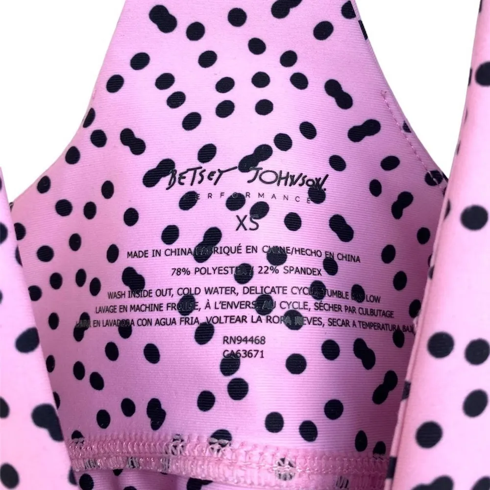 [Betsey Johnson Performance] Polka Dot Knotted Sports Bra - Image 7