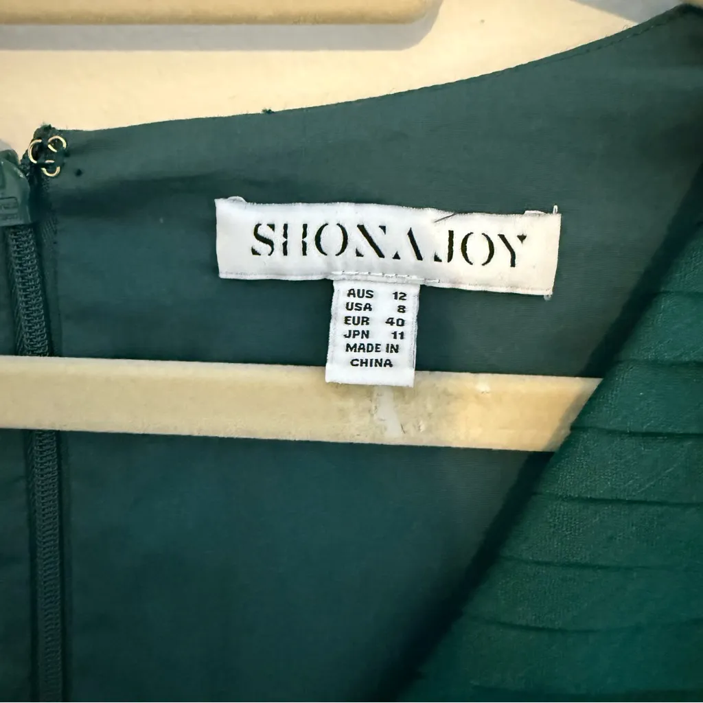 Shona Joy - Thea Linen KeyHole Balloon Sleeve Mini Dress in Rosemary - Image 6