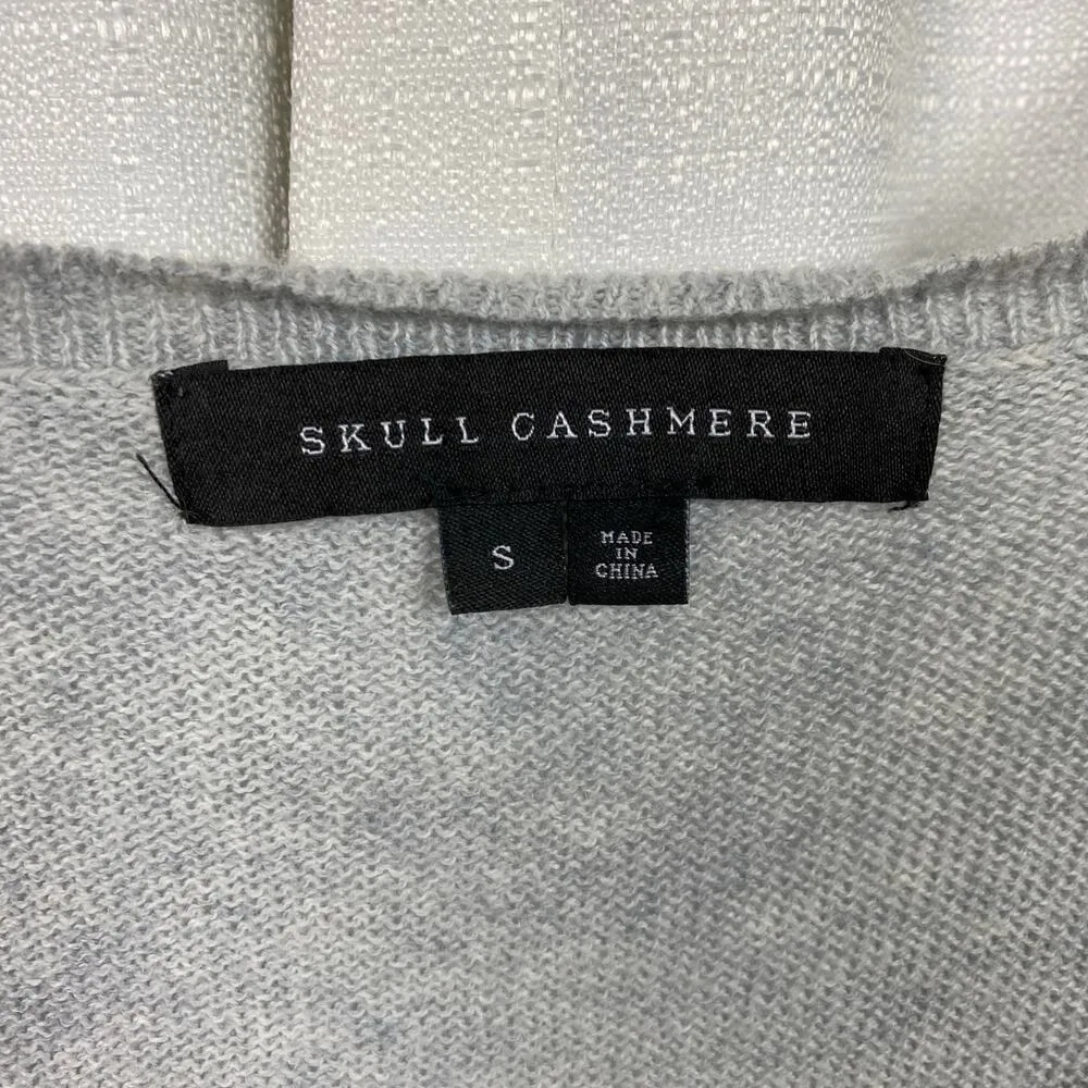 Skull Cashmere Gray Cashmere Blend Skull Print Sweater Sz.S - Image 5