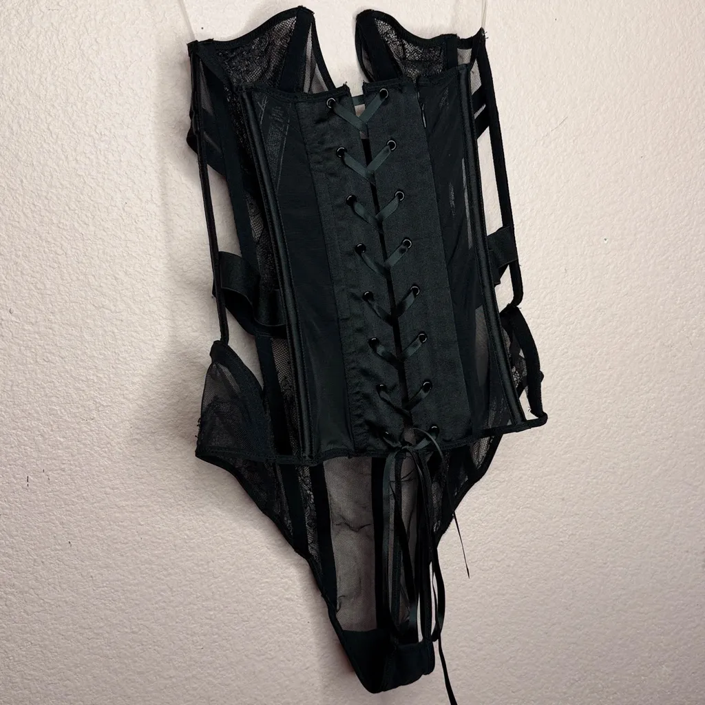 Victoria Secret Black Sexy Lace Lingerie Bodysuit. Size 34C - Image 9