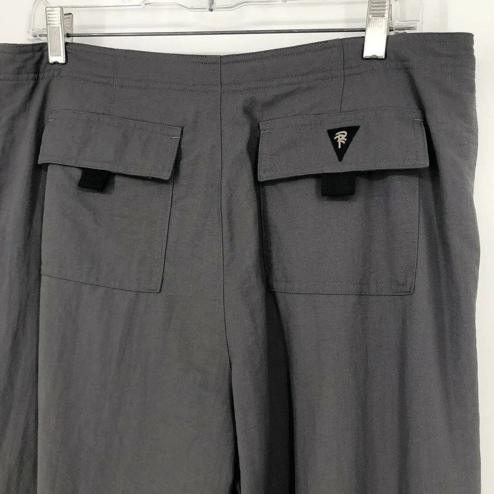 Rail Riders Womens Size 14 Nylon Cropped Pants Gray Fleece Lined Hiking Outdoor - Image 4