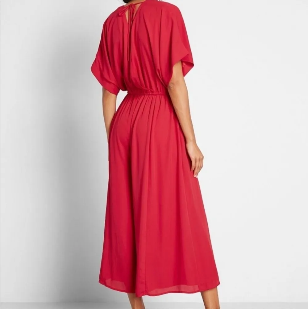 MODCLOTH Wide Leg Jumpsuit size XS Red NWT - Image 2