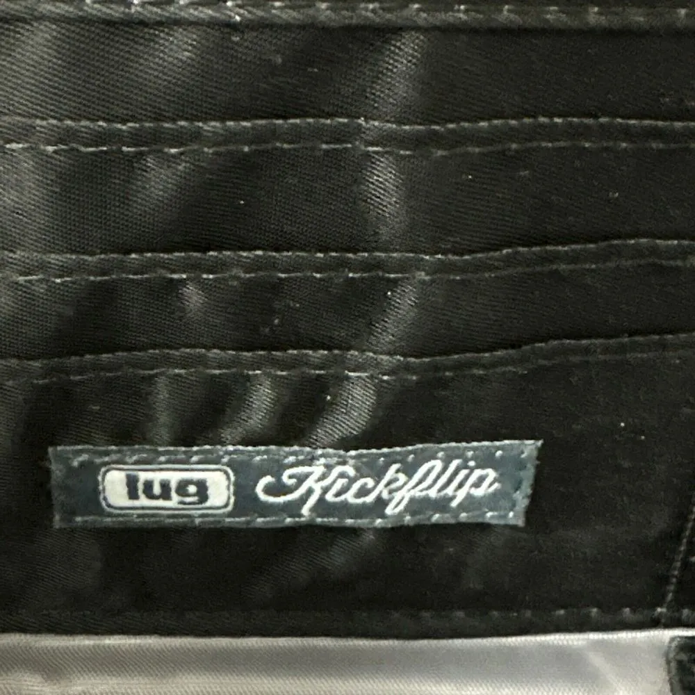 Lug Kickflip Convertible RFID Wallet Black And Teal Dots Crossbody Wristlet - Image 7