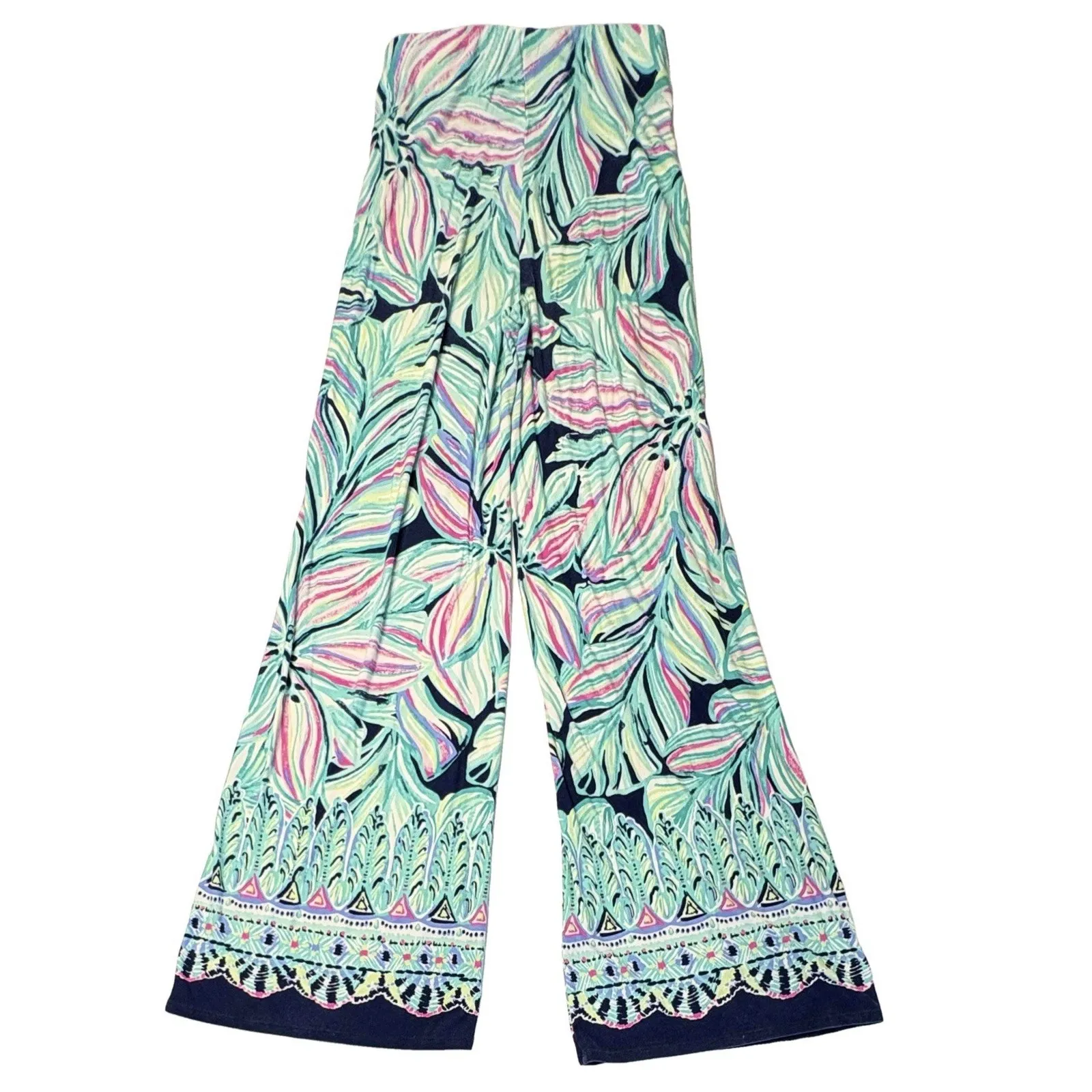 Lilly Pulitzer Weslee Palazzo Wide Leg Pant XS High‎ Tide Bohemian Cottagecore - Image 10
