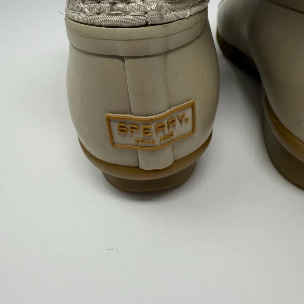 Sperry Saltwater Duck Boot Women's 7.5 Tan Quilted Outdoor Waterproof Minimalist - Image 10