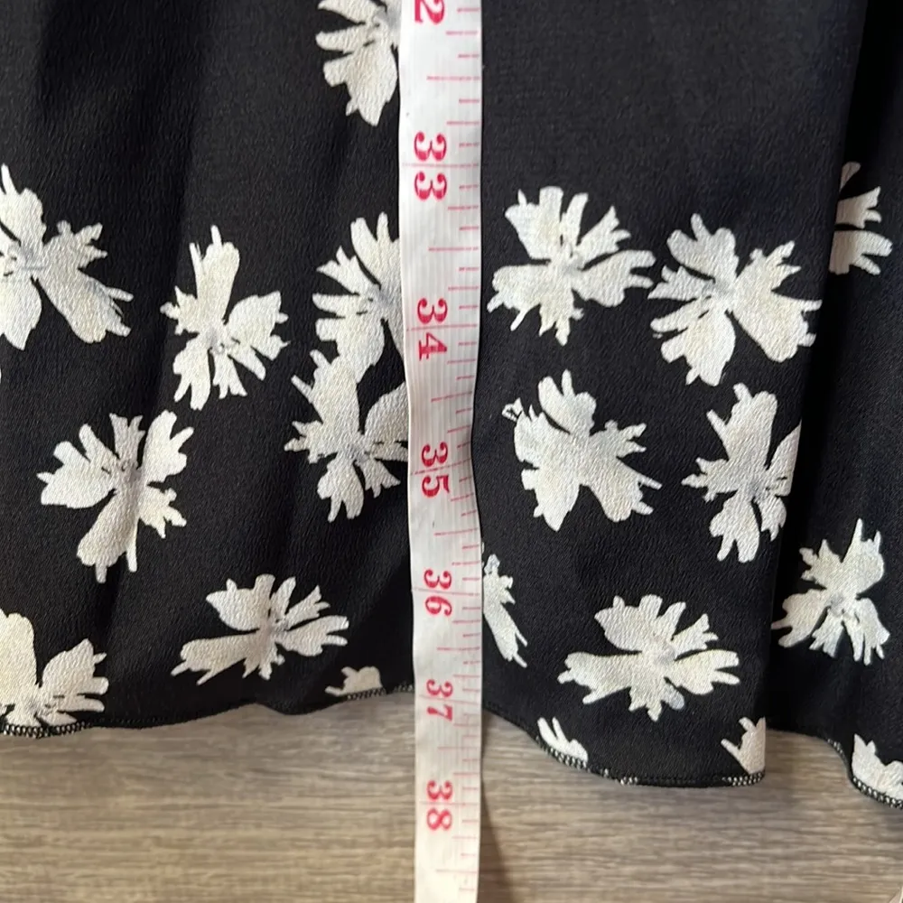 Derek Lam silk Floral Print V-Neck Long Sleeve Mini Dress Size 4 - Image 15