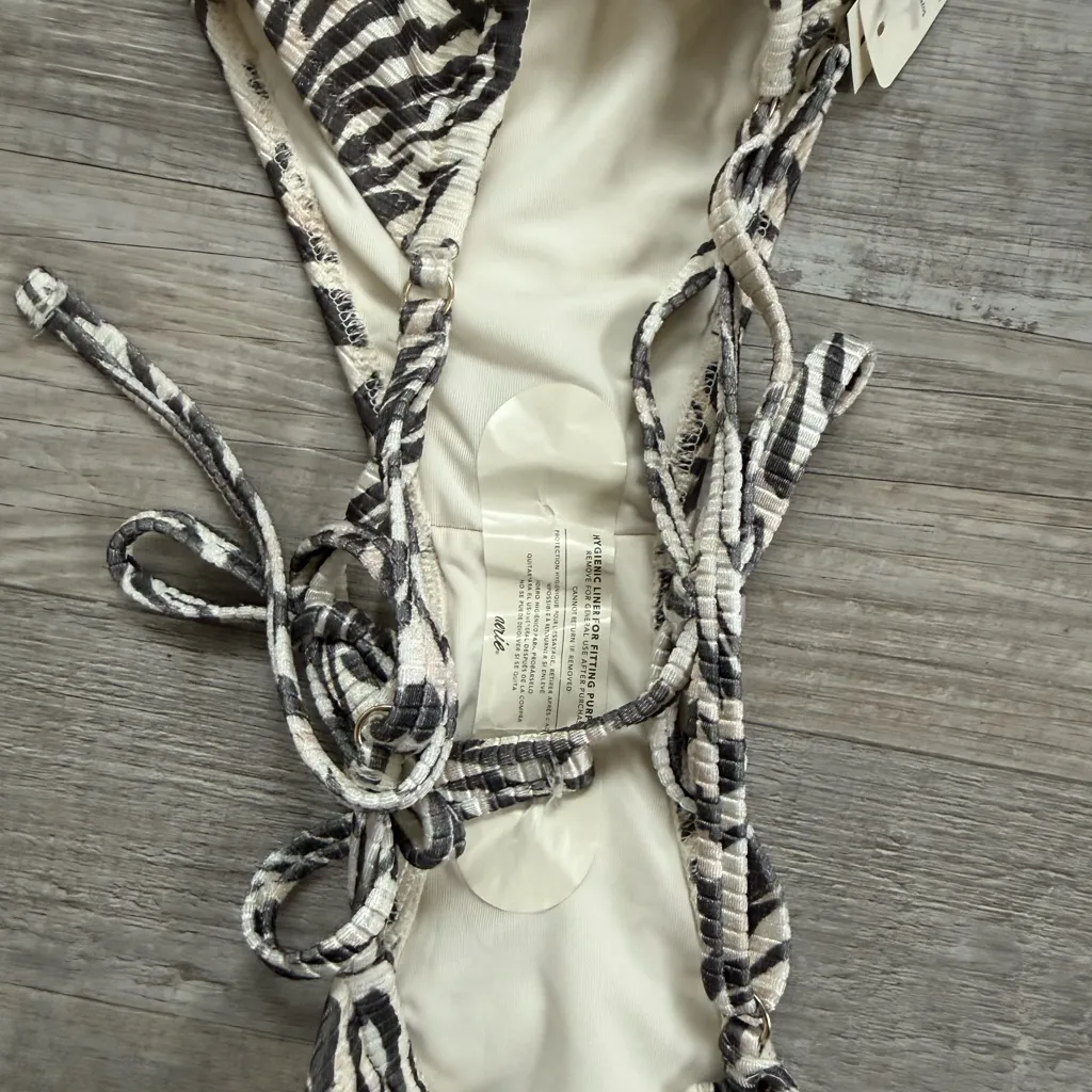 Aerie Women’s Sz Large Bikini Bottoms Cheeky Fit Zebra Animal Print New NWT - Image 3