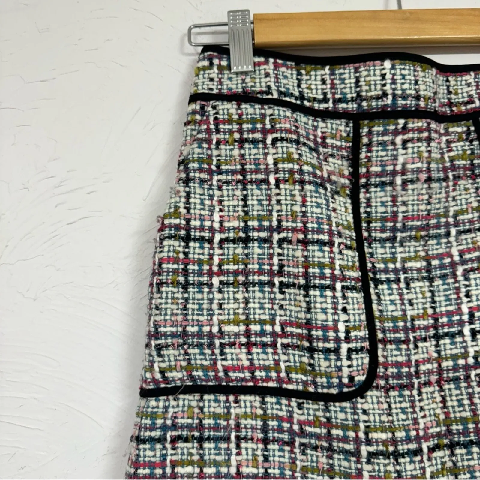 Loft Multi Color Tweed Mini Skirt Womens 0 Fall Preppy Academia Legally Blonde - Image 3