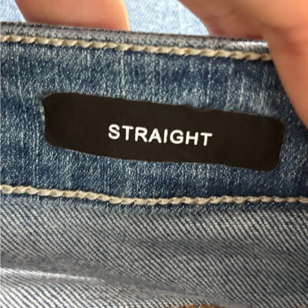 Judy blue straight leg blue jeans tummy control knee distress ripped size 25 - Image 8