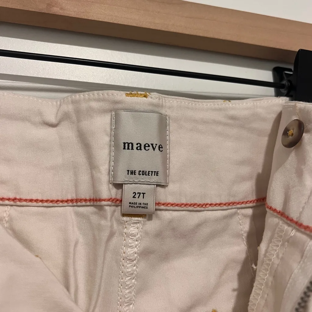 New With Tags Collette Cropped WIDE-LEG PANTS BY MAEVE: CONTRAST-STITCH EDITION - Image 4