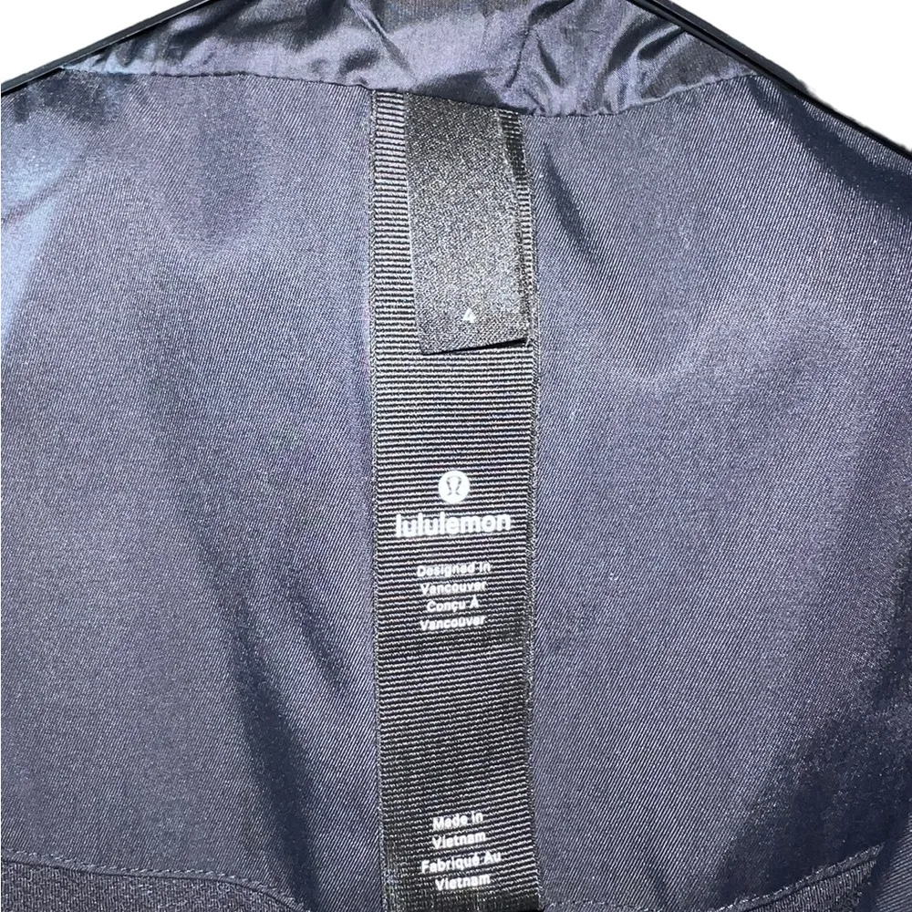 Athletica Windbreaker Black Zip Up Jacket Size US 4 - Image 4