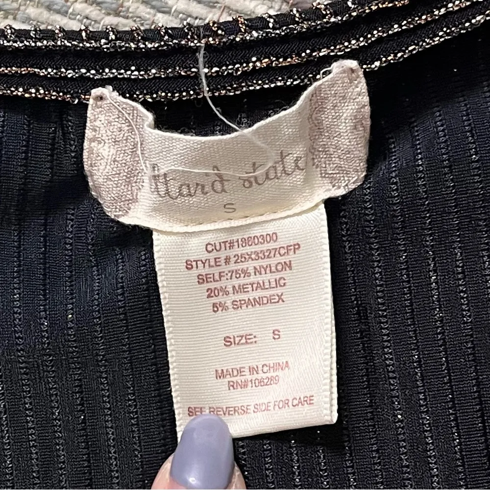 Altar’d State Dress Metallic Gold Silver Party Holiday Bodycon S Small - Image 4