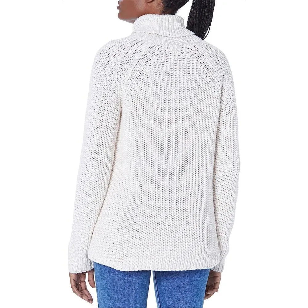 NEW Goodthreads Women's Cotton Shaker Stitch Turtleneck Sweater L Size L - Image 2