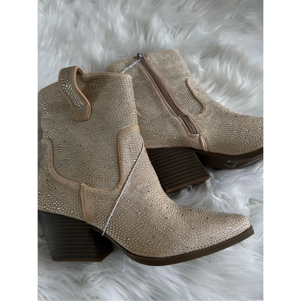 Sparkly western boots with little shiny diamonds, off - Image 2