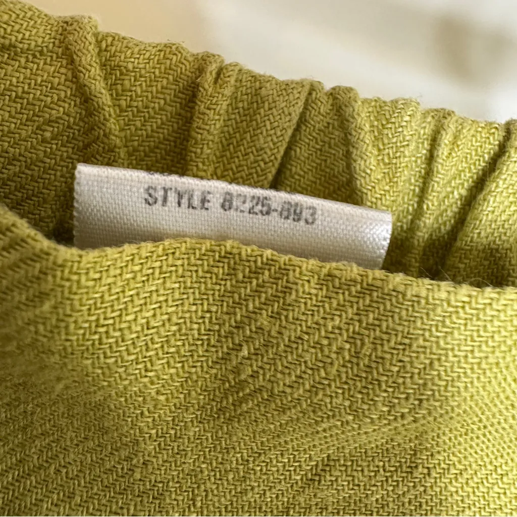 CP Shades Wendy Pant in Lime Green Heavy Weight Linen size XS 8225-893 - Image 10