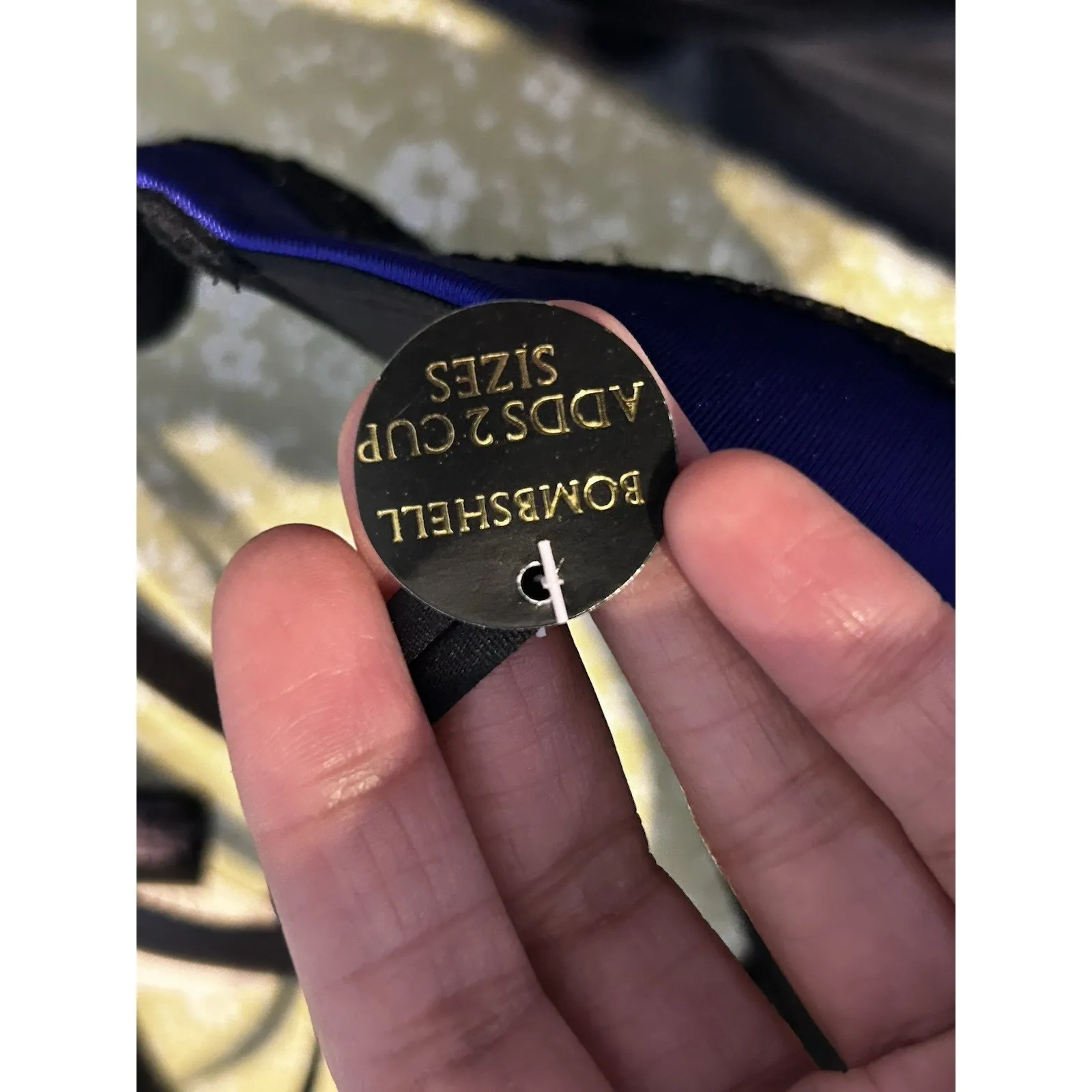 Victoria’s Secret Bombshell Push-Up Plunge Bra 36B Purple Black Lace NWT - Image 9