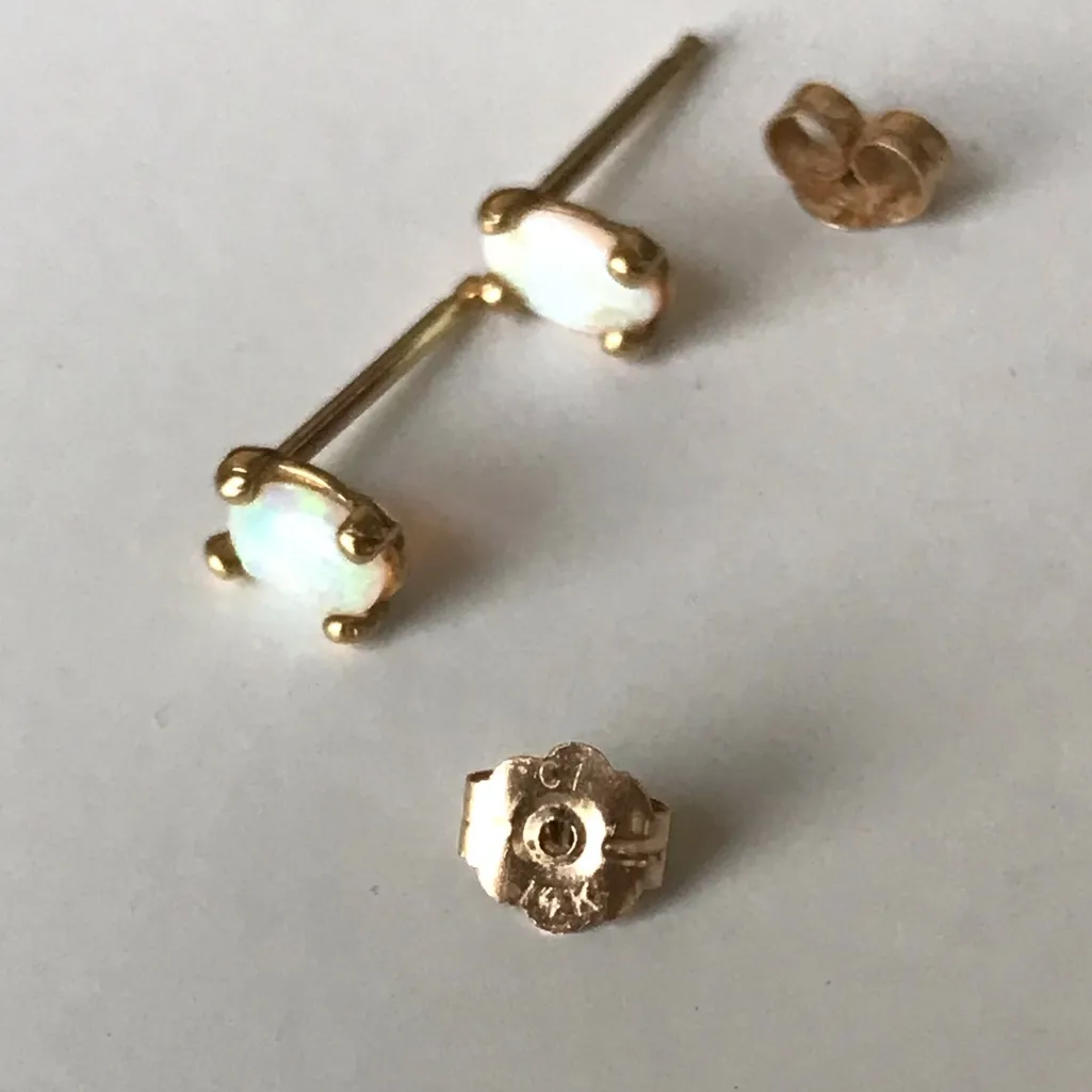 14 K Gold Diamond Stud Earring Bundle, Vintage - Image 12