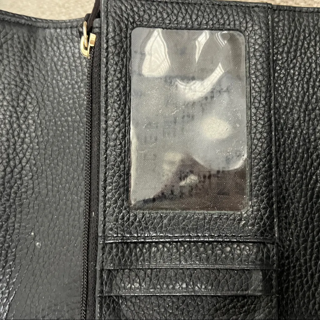 Kate Spade Black Wallet pebbled wallet with Gold Accent - Image 5