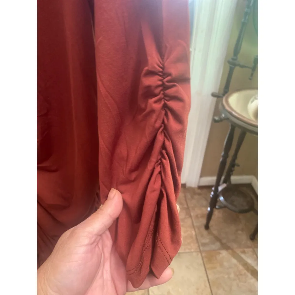 Women's TORRID Long Sleeve Dress Plus Size 2X Rust - Image 7