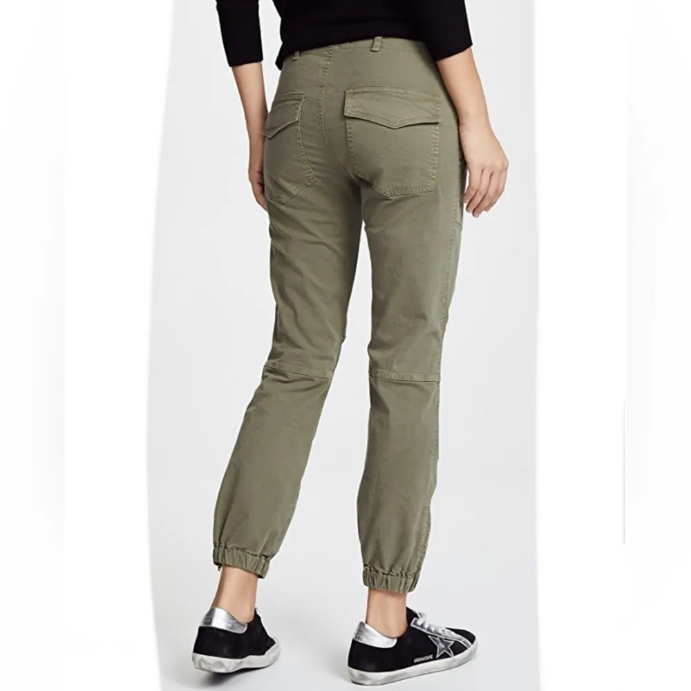 Nili Lotan Military Cropped‎ Pants Camo Green 10 - Image 2