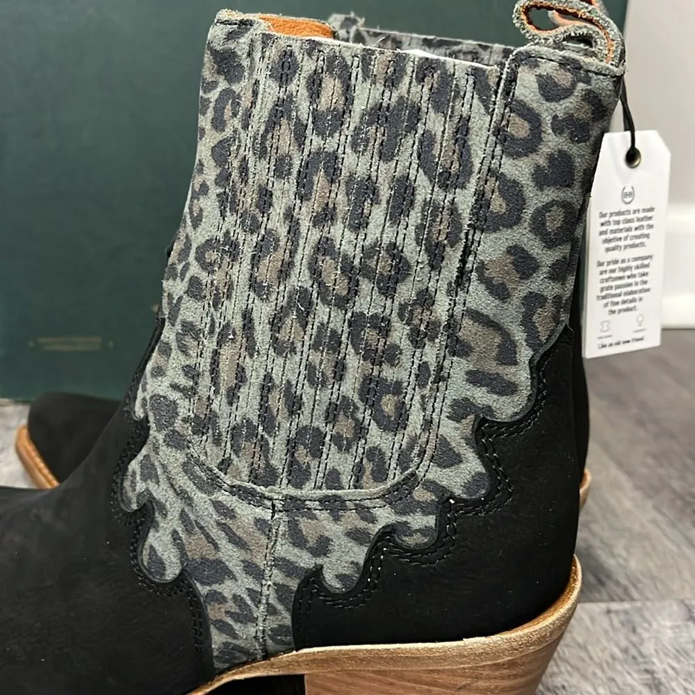 Buck & Brana NIB Montana Fashion Leather Booties 7.5 Black - Image 8