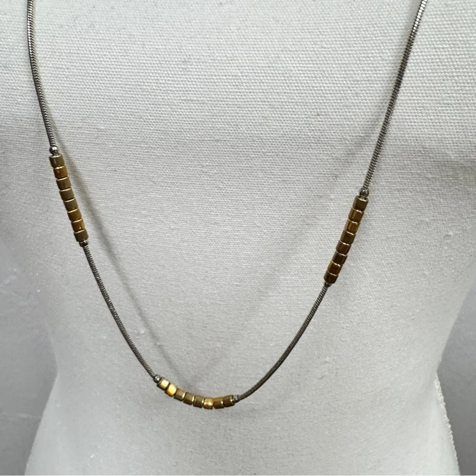 LC Lauren Conrad Silver Gold Tone Long Chain Necklace Womens Jewelry Classic - Image 7