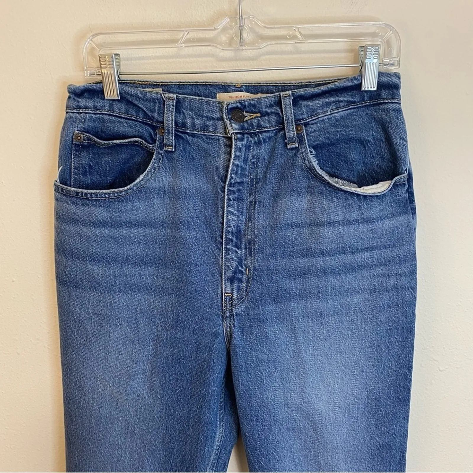 Levi’s 70s High Flare Jeans Sonoma Walks Light Wash Womens Size 30/32 - Image 7