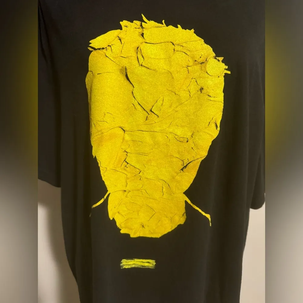 EUC Ed Sheeran Black & Yellow The Subtract Pop Up Experience Graphic Tee size XL - Image 2