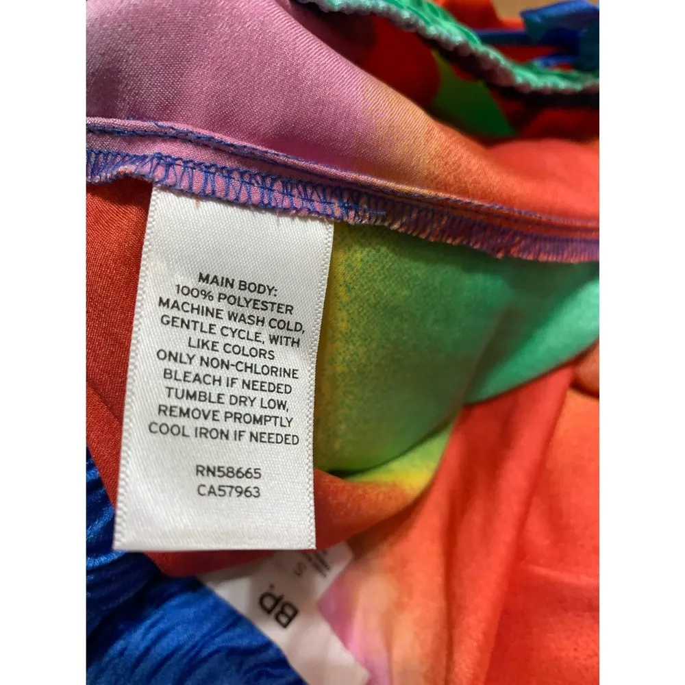 Bp. Be Proud By Bp Gender Inclusive Satin Shorts In Red Multi Rainbow Ombre S - Image 2