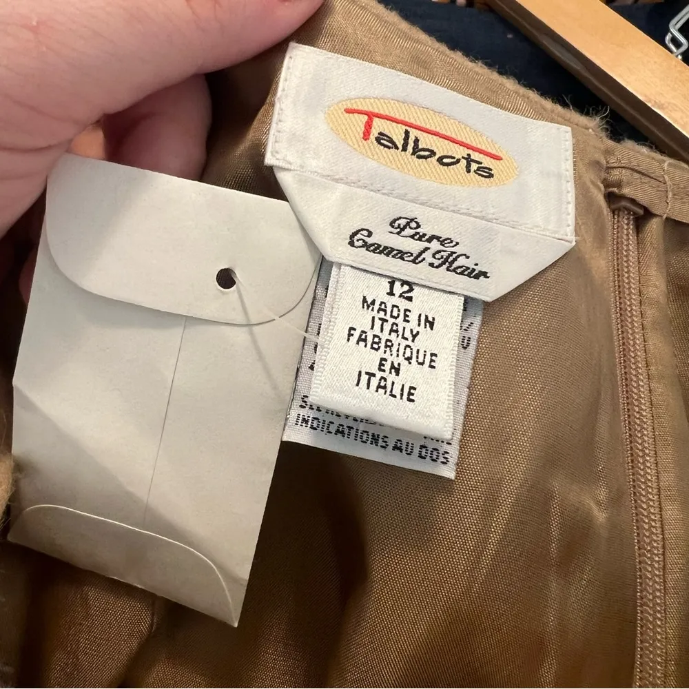 Vintage Talbots Pure Camel Hair Pencil Skirt Tan 12 - Image 9