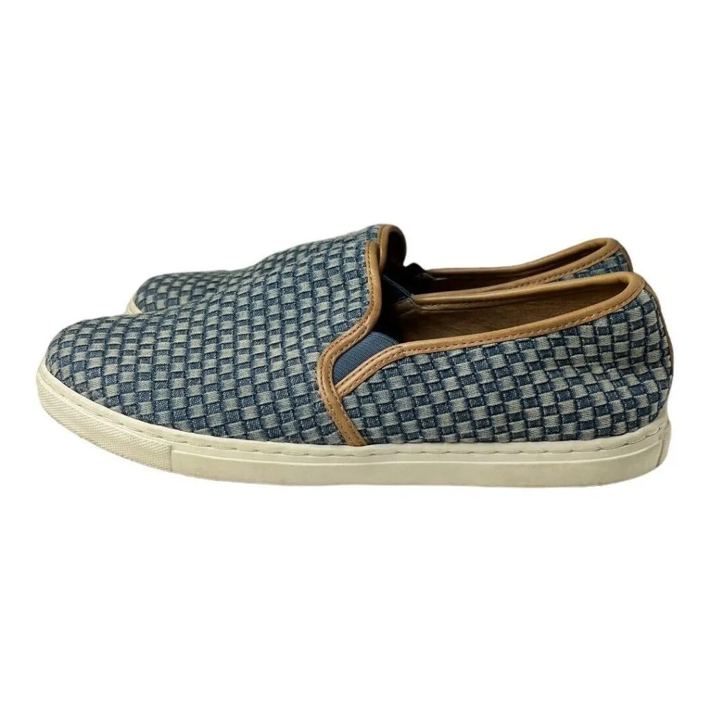 Splendid Sneakers Women 10M Blue White Seaside Geometric Print Canvas‎ Round Toe - Image 3