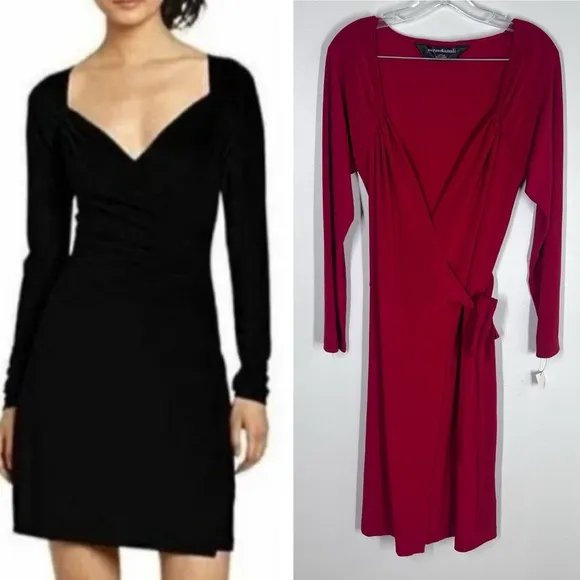 NEW Norma Kamali  Sz XXL Sweetheart Neck Wrap Dress Red - Image 2