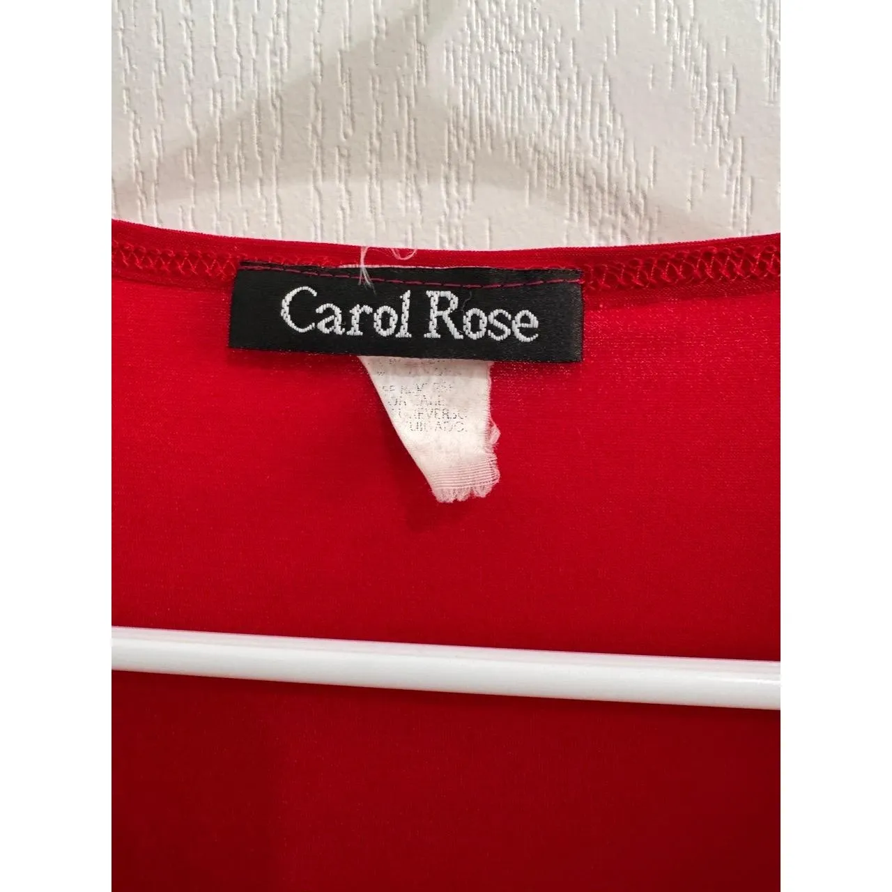 Carol Rose Red Cowl-Neck Short Sleeve Blouse‎ (Size L) - Image 4