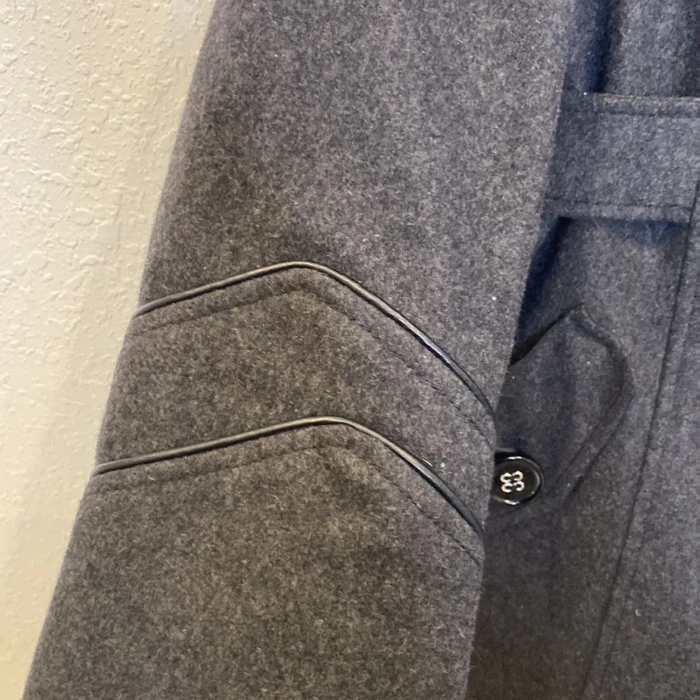 Miss Sixty Winter Trench Coat Retro Y2K Flared Button Closure EUC Sz M Women’s - Image 4