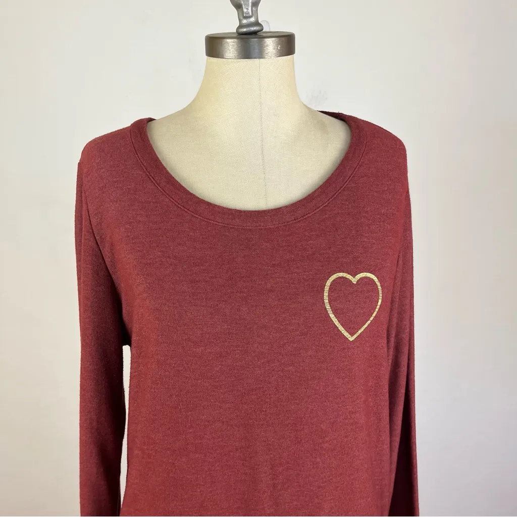 Chaser Heart Gold/Maroon Sweater - Image 4
